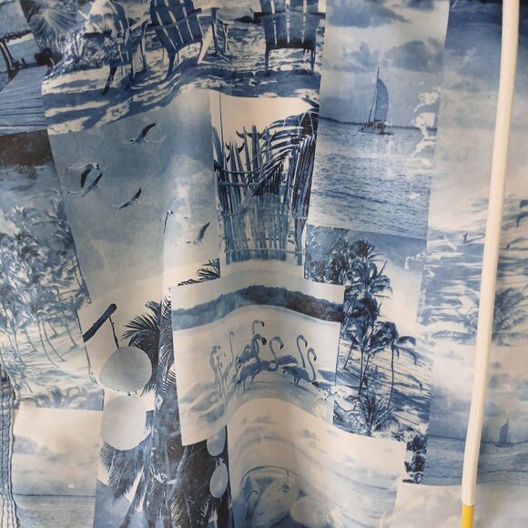 Tommy Bahama Men's Swim Trunks Blue White Beach Drawstring Size XL - Picture 4 of 15